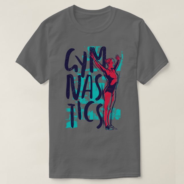 I Kärlek Gymnastics Gymnastics Älskare T Shirt (Design framsida)