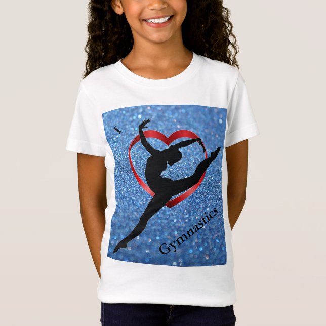 I Kärlek Gymnastics Heart Tee (Framsida)