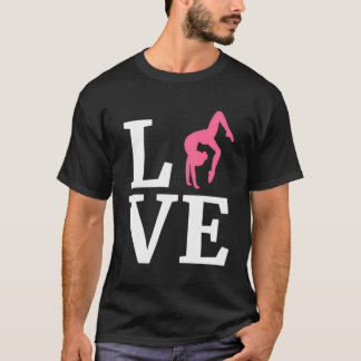 I Kärlek Gymnastics Hoodie Sports for Gymnast Girl T Shirt