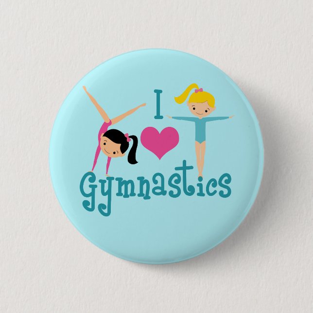 I Kärlek Gymnastics Knapp (Framsida)