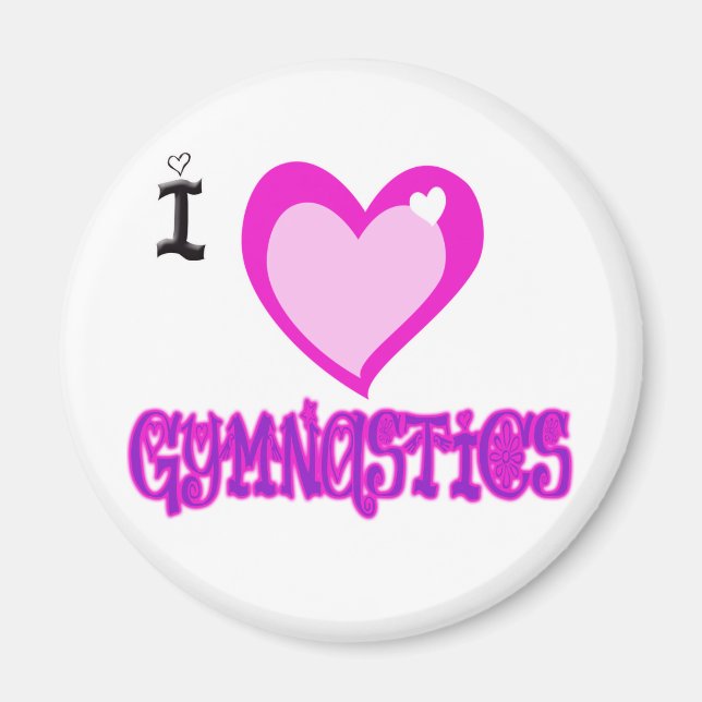 I Kärlek GYMNASTICS Magnet (Framsidan)