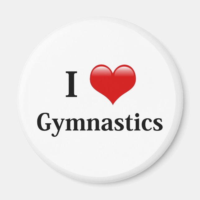 I Kärlek Gymnastics Magnet (Framsidan)