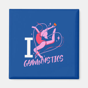 I Kärlek Gymnastics Magnet