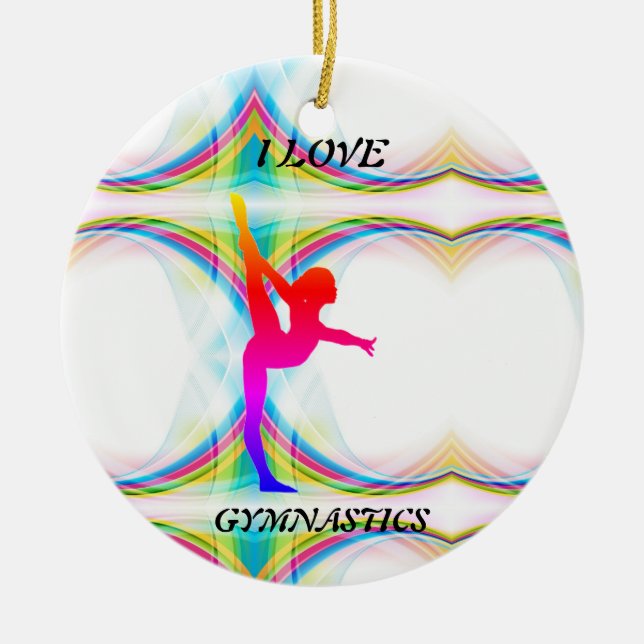 I Kärlek Gymnastics Ornament (Framsidan)