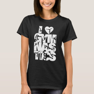 I Kärlek Gymnastics Perfekt Score 10 Kärlek Gymnas T Shirt