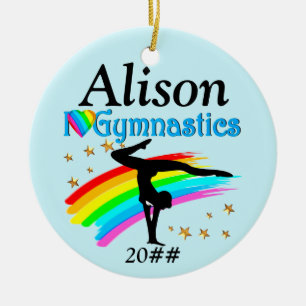 I KÄRLEK GYMNASTICS PERSONLIG ORNATION JULGRANSPRYDNAD KERAMIK