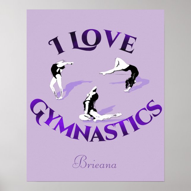 I Kärlek Gymnastics Personlig Poster (Framsidan)