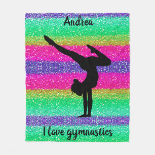 I Kärlek Gymnastics Rainbow Gnistra Fleece Blanket