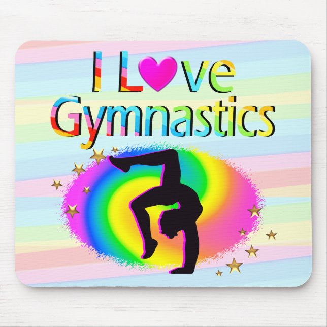 I KÄRLEK GYMNASTICS RAINBOW MOUSE PAD MUSMATTA (Framsidan)