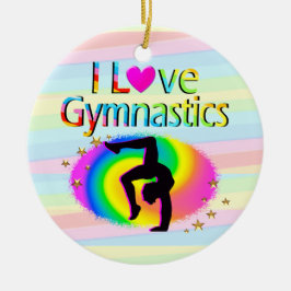 I KÄRLEK GYMNASTICS RAINBOW ORNATION JULGRANSPRYDNAD KERAMIK