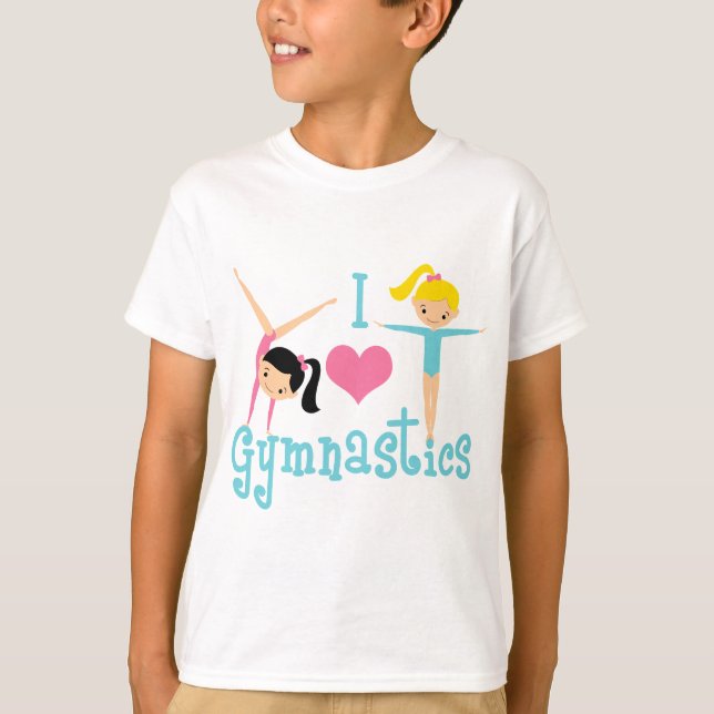 I Kärlek Gymnastics T Shirt (Framsida)