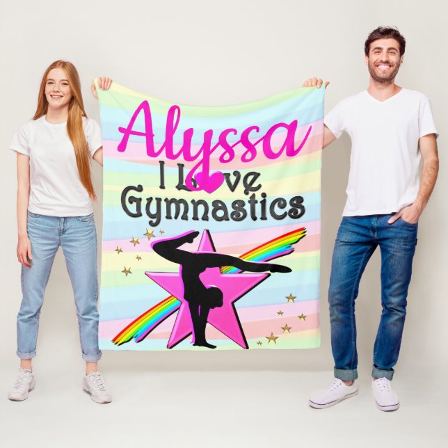 I KÄRLEK GYMNASTICS TOPPEN STAR DESIGN FLEECEFILT (På plats)