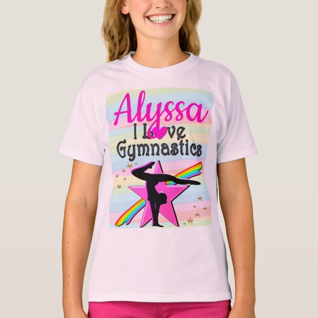 I KÄRLEK GYMNASTICS TOPPEN STAR DESIGN T SHIRT (Framsida)