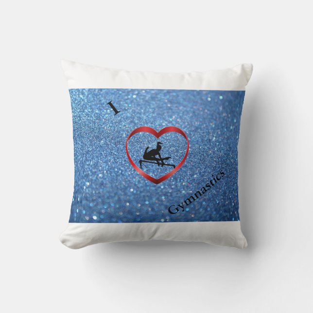 I Kärlek Gymnastics Uneven Pub Pillow Kudde (Framsida)