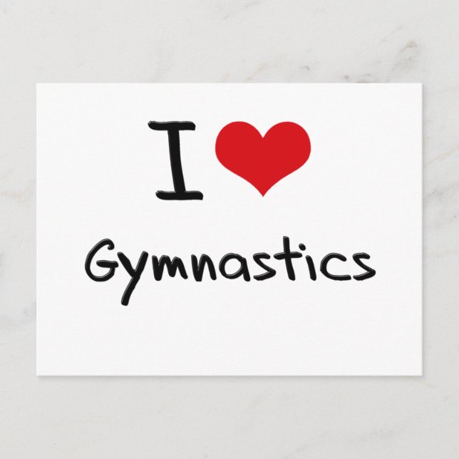 I Kärlek Gymnastics Vykort (Framsida)
