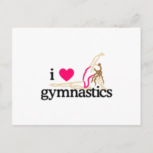 I KÄRLEK GYMNASTICS VYKORT