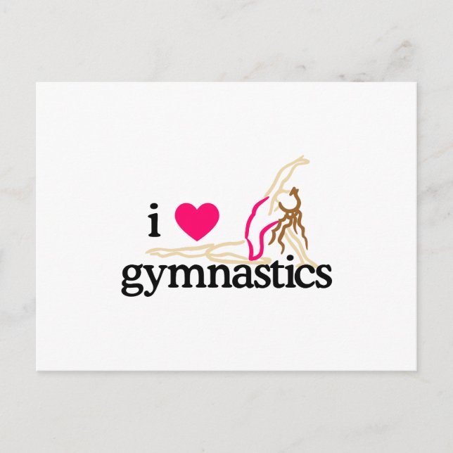 I KÄRLEK GYMNASTICS VYKORT (Framsida)