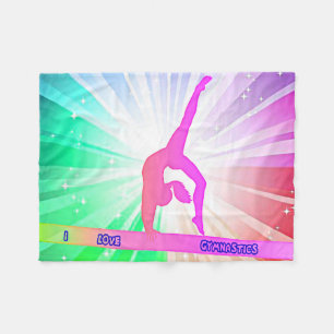 ’I KÄRLEK GYMNASTICS’ with Gymnast on Beam Fleecefilt