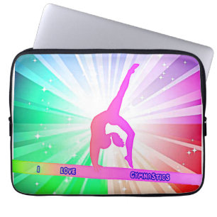 ’I KÄRLEK GYMNASTICS’ with Gymnast on Beam Laptop Fodral