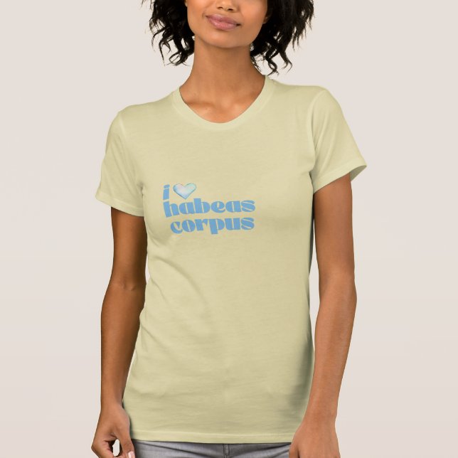 i kärlek habeas corpus blue on creme t shirt (Framsida)