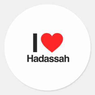 i kärlek hadassah runt klistermärke