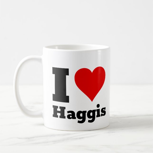 I Kärlek Haggis-kaffe Mugg (Vänster)