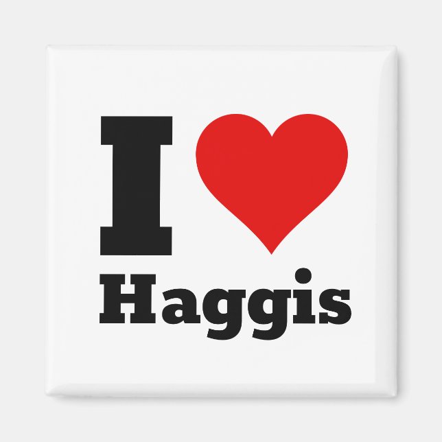 I Kärlek Haggis Magnet (Framsidan)