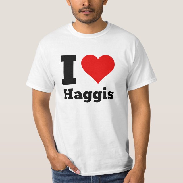 I Kärlek Haggis T Shirt (Framsida)