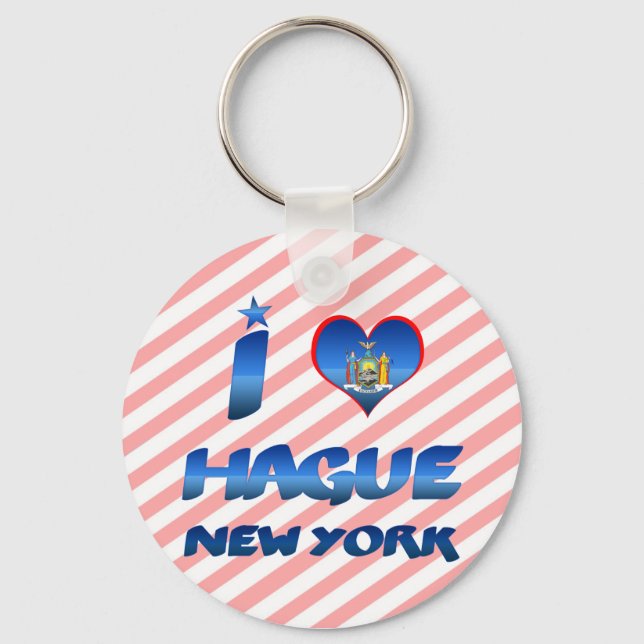 I kärlek Hague, New York Nyckelring (Framsida)