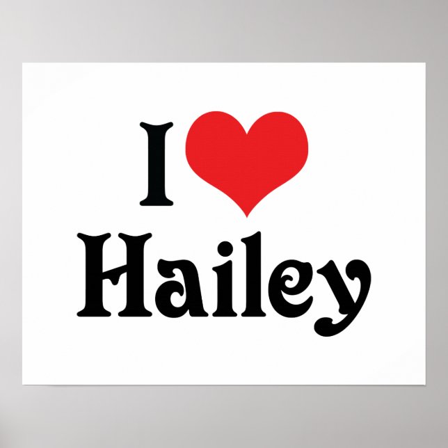 I Kärlek Hailey Poster (Framsidan)