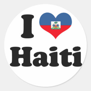I KÄRLEK HAITI 2 RUNT KLISTERMÄRKE