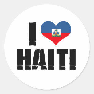 I KÄRLEK HAITI RUNT KLISTERMÄRKE