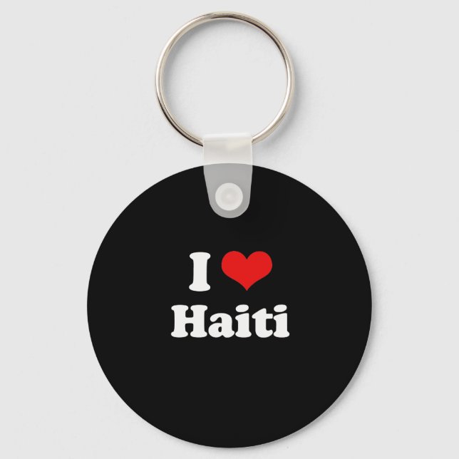I Kärlek Haiti Tshirt Nyckelring (Framsida)