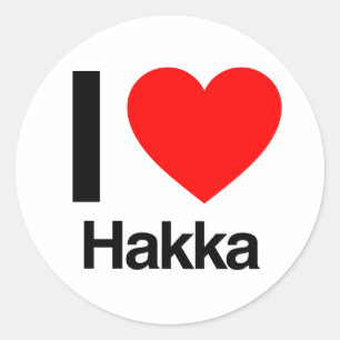 i kärlek hakka runt klistermärke