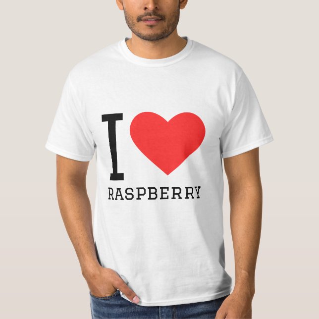 I kärlek hallon t shirt (Framsida)