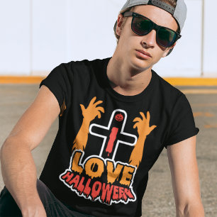 I Kärlek Halloween Creepy Zombie Händer T-Shirt
