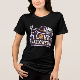 I Kärlek Halloween Ghost Women's T-Shirt