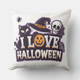 I Kärlek Halloween Guest Dekorativ kudde: Festive Kudde