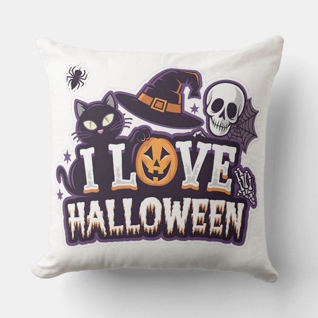 I Kärlek Halloween Guest Dekorativ kudde: Festive  Kudde (Framsida)