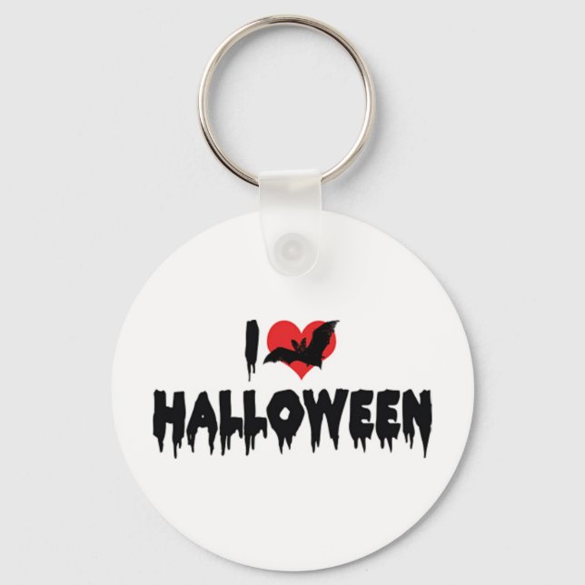 I Kärlek Halloween Keychain Nyckelring (Framsida)