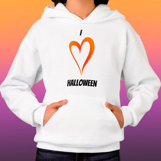 I Kärlek Halloween - Kids Pullover Hoodie T Shirt (Skapare uppladdad)