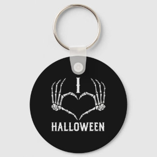 I Kärlek Halloween Skeleton Händer Heart Cute Wome Nyckelring