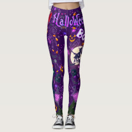 I Kärlek Halloween Spooky Witch Lila Leggings