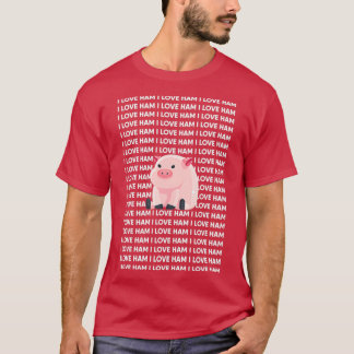 I Kärlek Ham Funny Gris T Shirt
