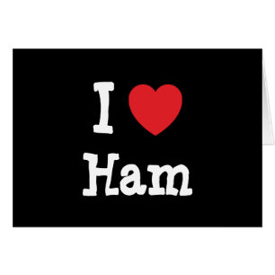 I kärlek Ham hjärta T-Shirt Hälsningskort