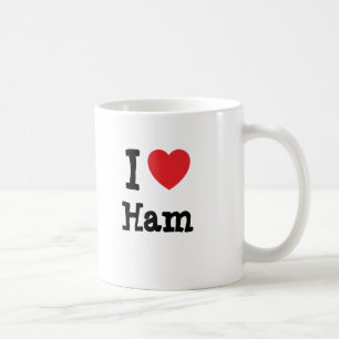 I kärlek Ham hjärta T-Shirt Kaffemugg