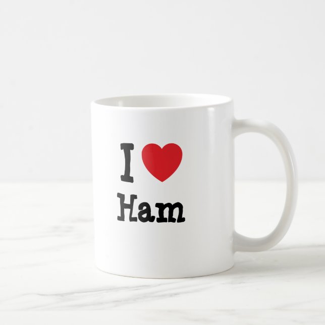 I kärlek Ham hjärta T-Shirt Kaffemugg (Höger)