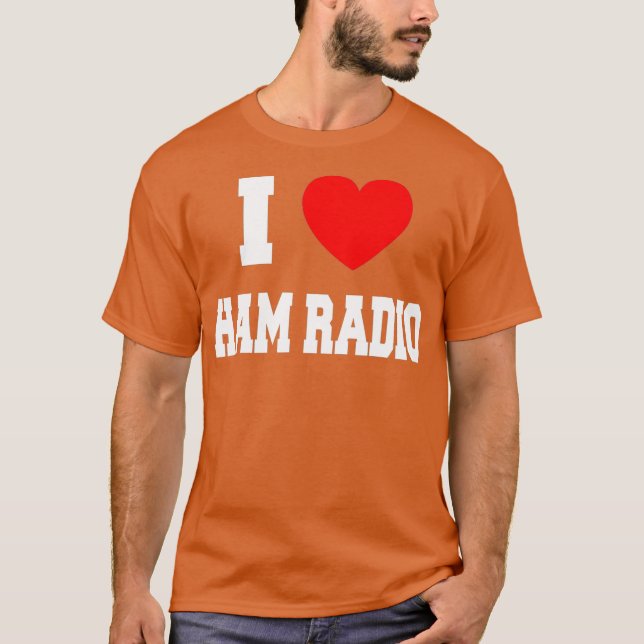 I kärlek Ham Radio T Shirt (Framsida)