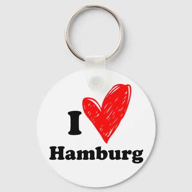 I kärlek Hamburg Nyckelring (Framsida)