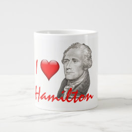 "I Kärlek Hamilton" Alexander Hamilton Porträtt Jumbo Mugg
